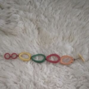 Colorful Link Bracelet Made From Nuts